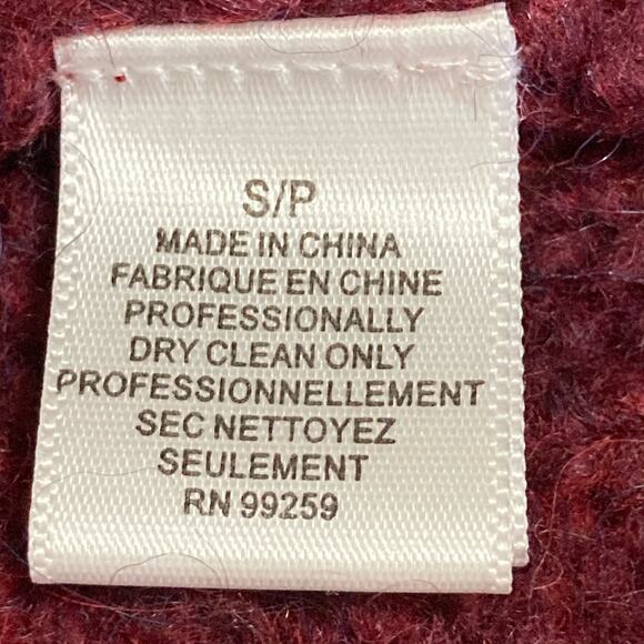 Vera Wang Lavender Lable Long Cardigan Wool Alpaca Blend SM Beaded Embellishment - Picture 9 of 11